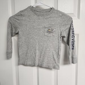 Vineyard Vines Kids Heather Gray Long Sleeve Tee